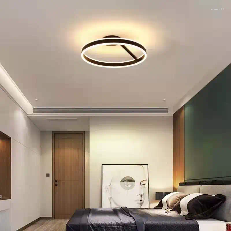 Nordic Chandeliers Ring Led Ceiling Chandelier Dimmable For Hallway Table Dining Living Room Bedroom Pendant Lamps Decor Lighting Fixture