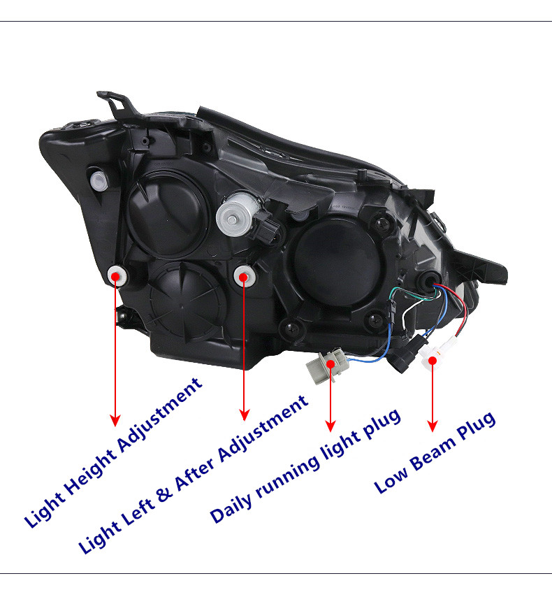 Head Light for Toyota Crown 12th LED Daytime Running Headlight 2005-2009 DRL Turn Signal Dual Beam Lamp Lens Car Styling