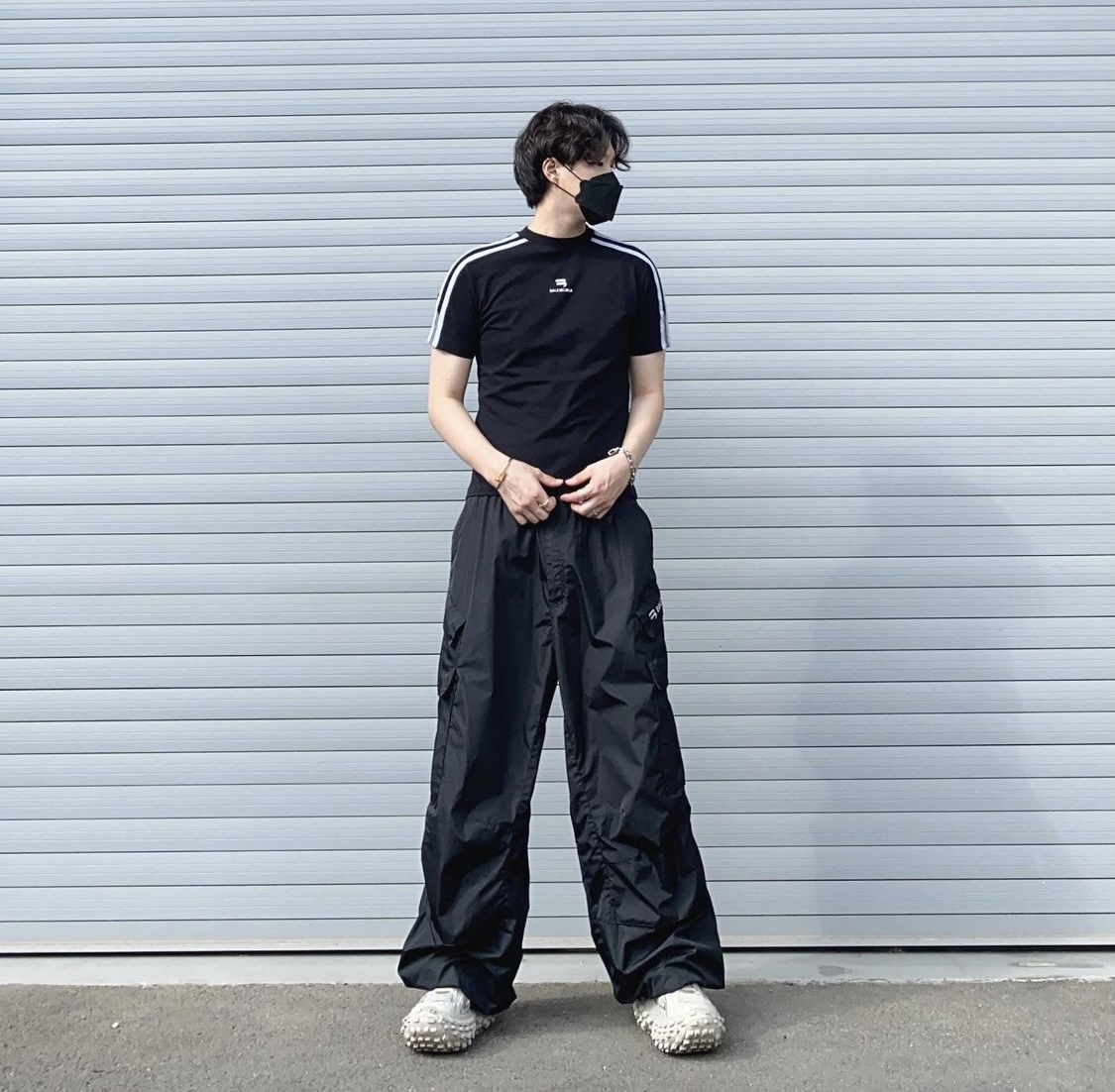 Bale Oversized Straight Leg Pants Men Oversized Causal Pants Letter Embroidered Pants Loose Pants