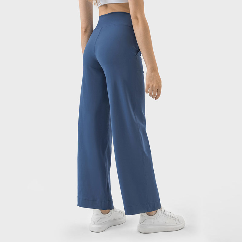336 High-Rise Wide Leg Pant Loungeful Yoga Pants Naked Feeling Sweatpants Feel Comfortable Throwback Still Pant Breathable Trousers with Drawcord