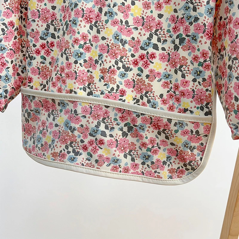 Baby Bibs Waterproof Infant Eating Clothes Kids Toddler Long Sleeve Bib Apron With Pocket Boys Girls Feeding Smock Stuff 240125