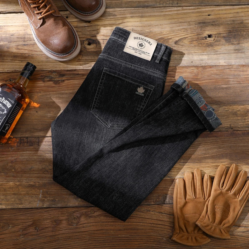 Classic and Versatile Men's StraightLeg Jeans for Autumn Business and Casual Wear 240124