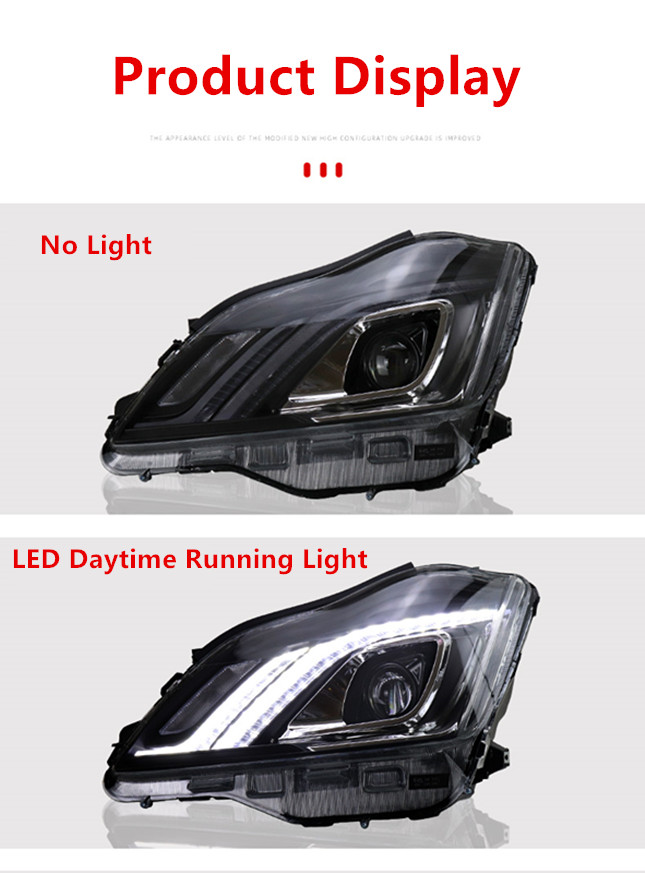 Head Light for Toyota Crown 12th LED Daytime Running Headlight 2005-2009 DRL Turn Signal Dual Beam Lamp Lens Car Styling