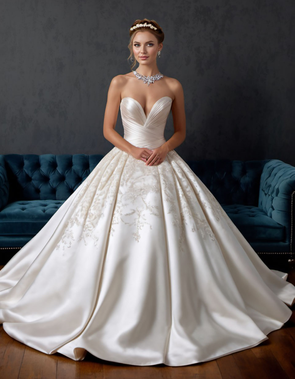 Ivory Wedding Dresses White Bridesmaid Dresses New A Line Formal Ball Gown Sleeveless Custom Lace Up Plus Size Zipper Pleat Sweetheart Applique Beaded
