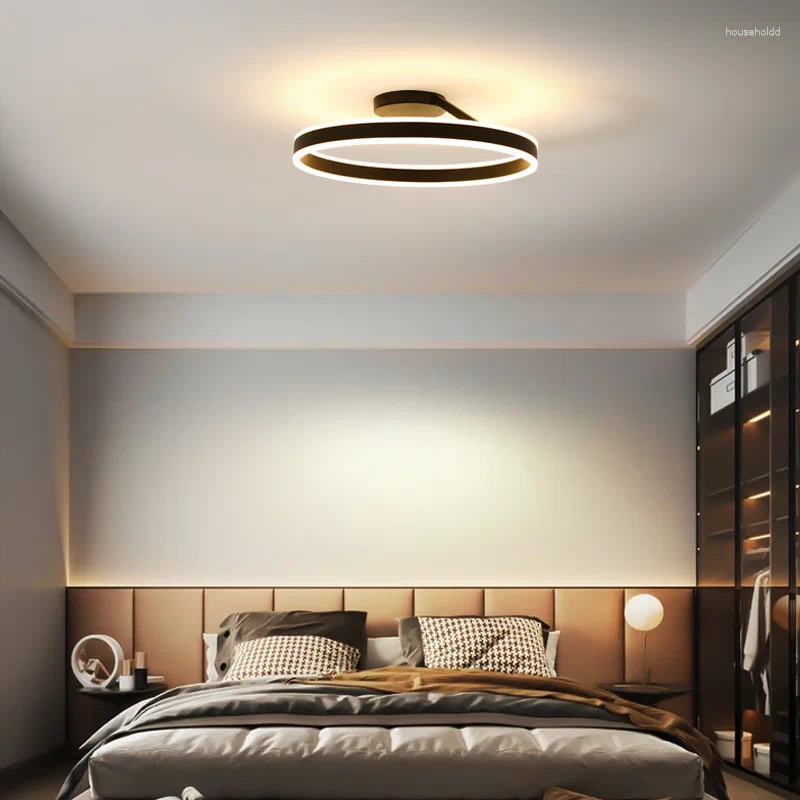 Nordic Chandeliers Ring Led Ceiling Chandelier Dimmable For Hallway Table Dining Living Room Bedroom Pendant Lamps Decor Lighting Fixture