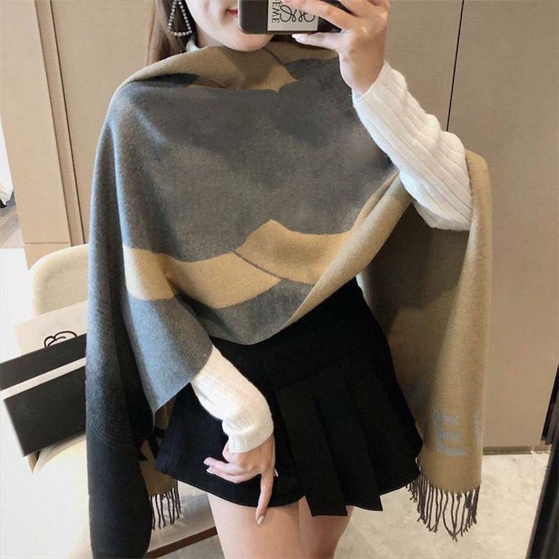 Scarf Womens Shawl Designer Stole Men Cashmere Scarves Warm Poncho Fashion Pashmina High Quality Winter Wraps Casual K8ka# 530