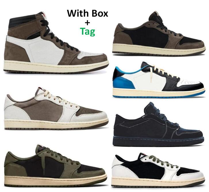 Best Quality Basketball Shoes Suede Reverse Mocha Black Olive Dark Mocha Men Women Sports Sneakers With Box