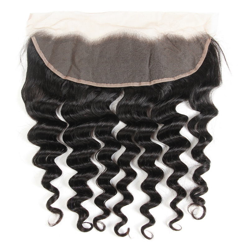 5X5 HD Deep Wave 13*6 HD 13X4 Lace Frontal 7X7 Lace Closure Brazilian Human Hair Top Closures 12-24inch Natural Color