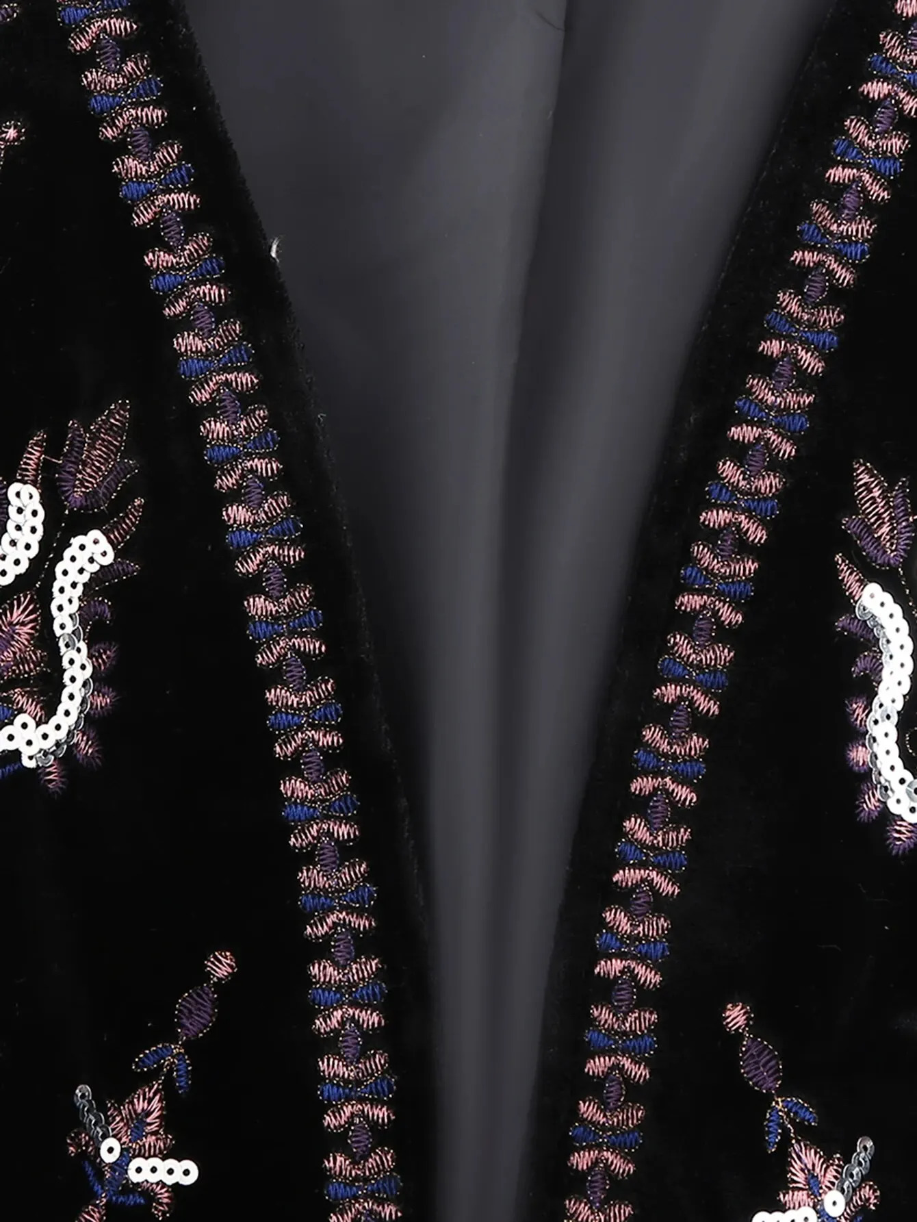 Women Vintage Sequins Flower Embroidery Short Velvet Vest Jacket Ladies Sleeveless Casual Cardigan WaistCoat Tops CT5465 240123