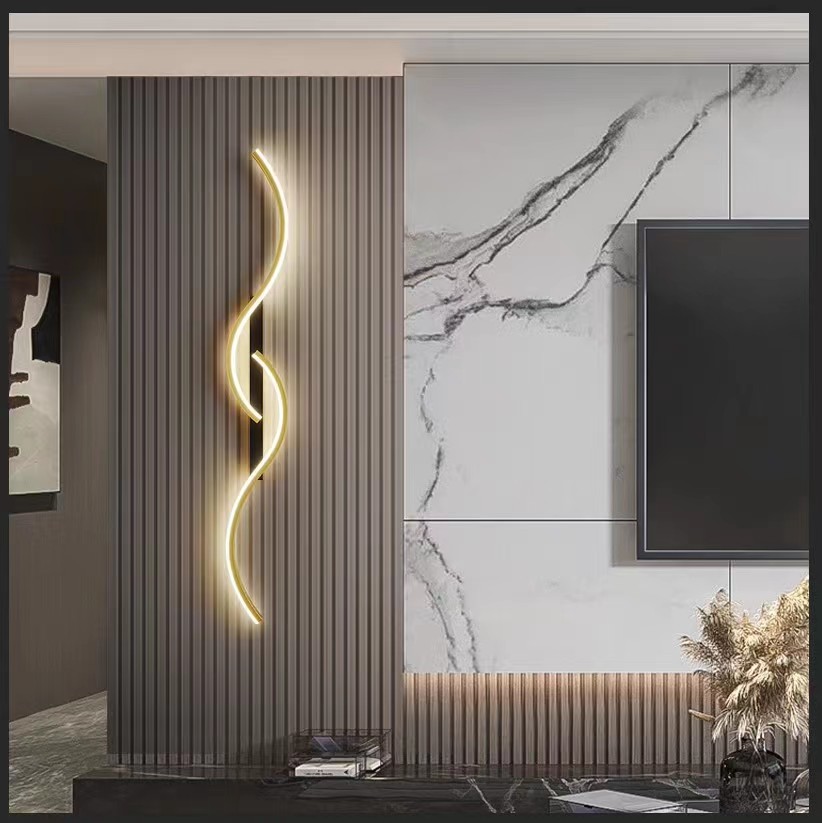 Simple Led Bedside Wall Sconce Lamp Design Long Stick Nordic Style Art Interior Wall Lights Light Fixture Night Lamps Home Decor