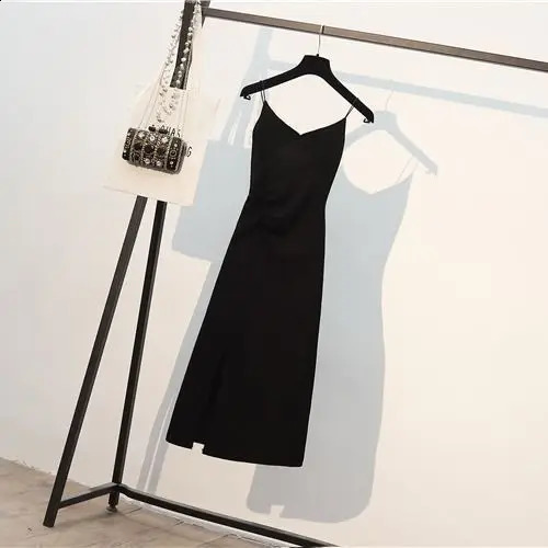 Oversized Women's Summer Set Women's Denim Coat Covering Belly and Slim Strap Dress Two Piece Set for Women 240129