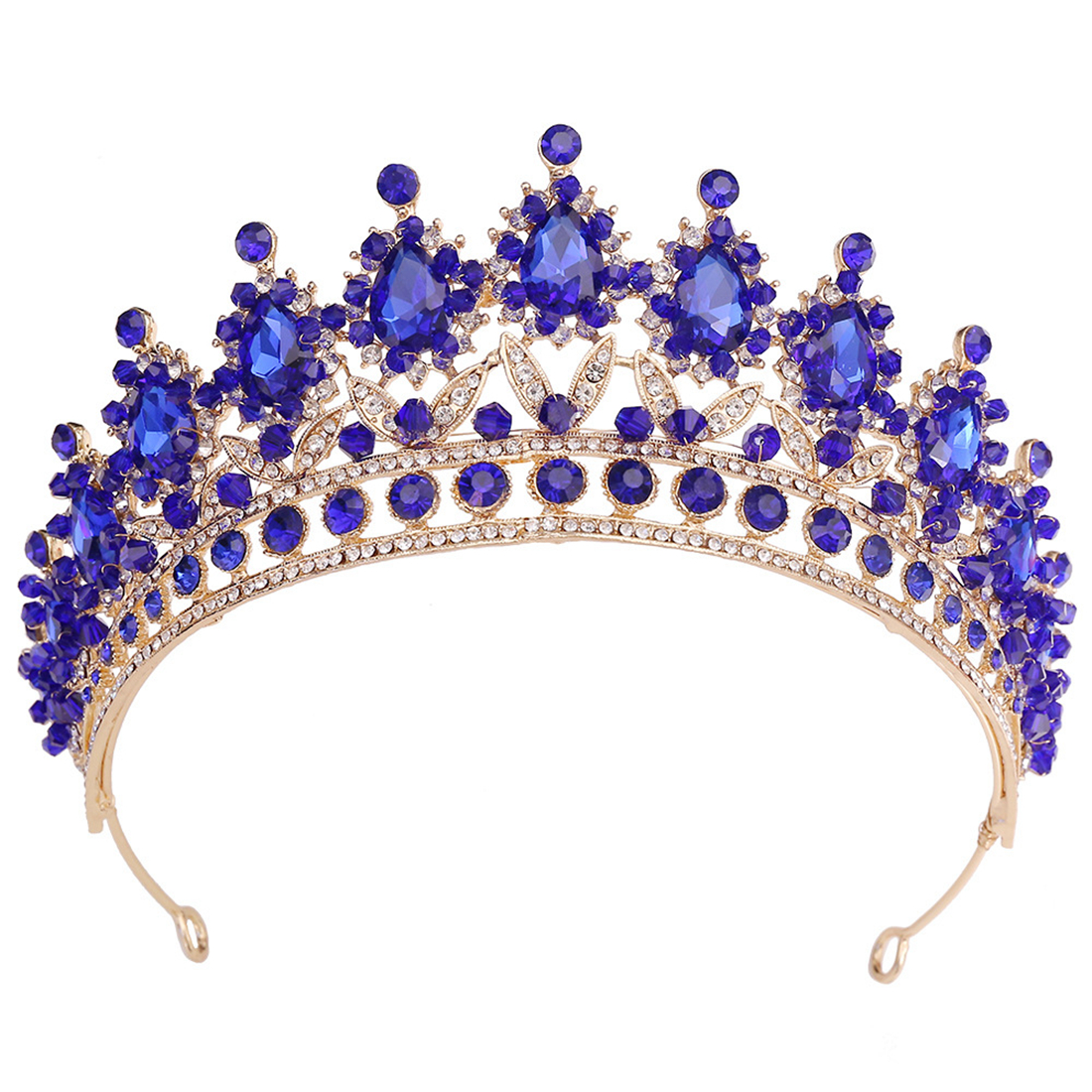 Gold Silver Crown Sparkling Shine Wedding Hair Accessories Rehinestones Pearls Bridal Crowns Bridal Hair Accessories for Women for African Black Women