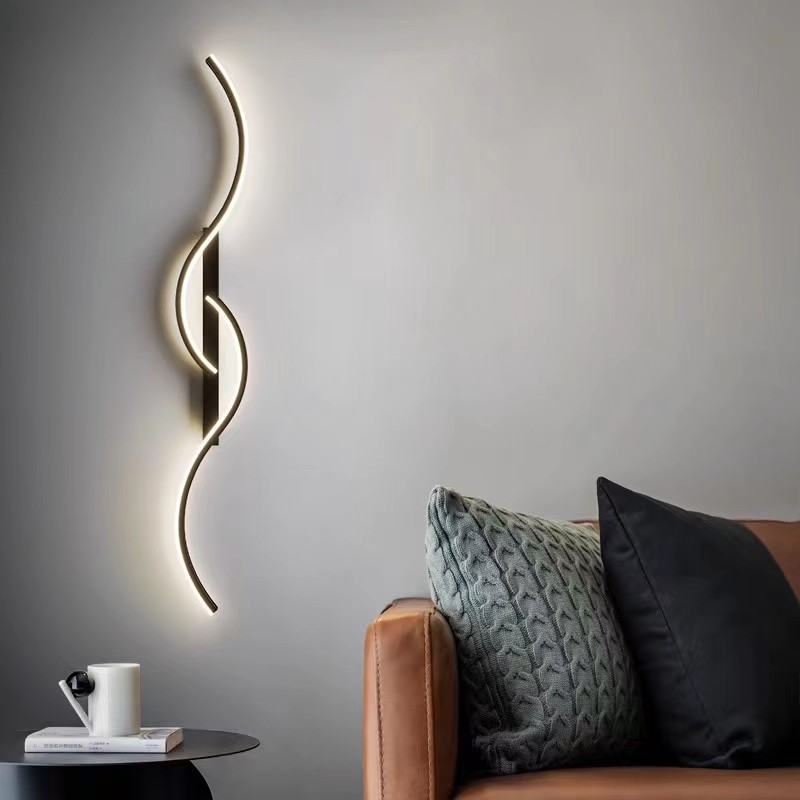 Simple Led Bedside Wall Sconce Lamp Design Long Stick Nordic Style Art Interior Wall Lights Light Fixture Night Lamps Home Decor