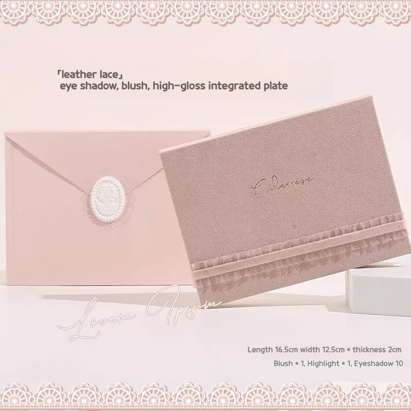 Colorrose Relief Eyeshadow Plate Multifunction Highlight Blush Makeup Palette Makeup Brown Milk Tea Niche Female 240119