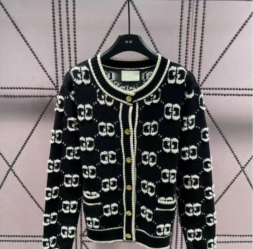 Designer Women's Sweaters V-neck embroidery Luxury G Letter long-sleeved knitted cardigan fashion thin loose Coat