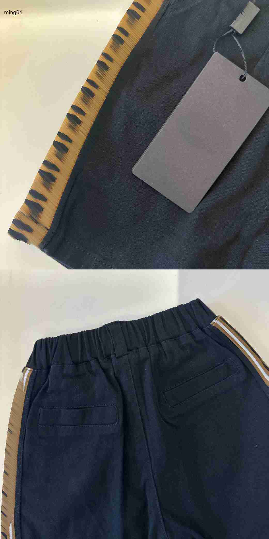 Brand kids T-shirts summer boys girls tracksuits Size 100-150 baby short sleeves and Grid letter printed shorts Jan20