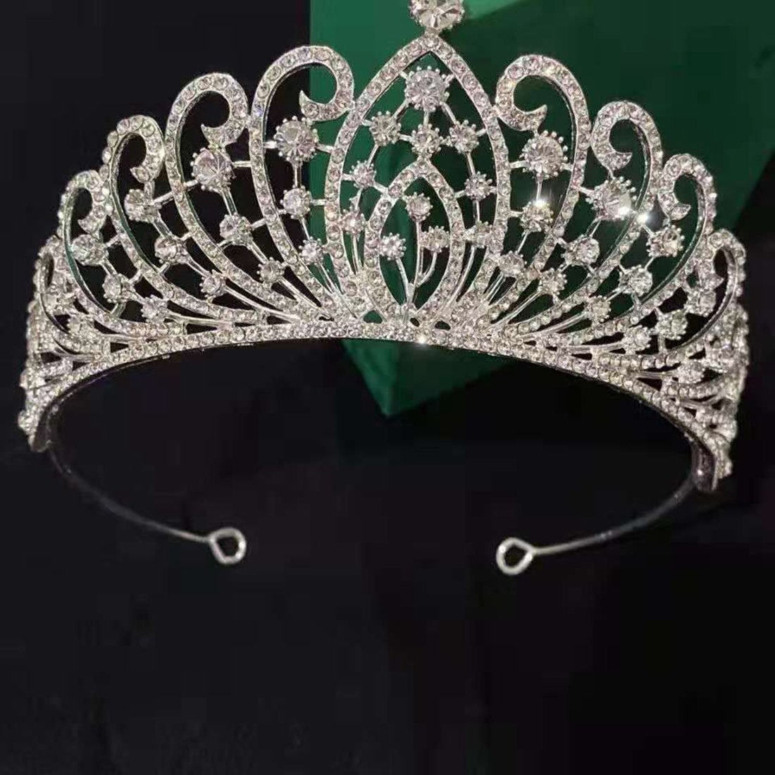 Gold Silver Crown Sparkling Shine Wedding Hair Accessories Rehinestones Pearls Bridal Crowns Bridal Hair Accessories for Women for African Black Women