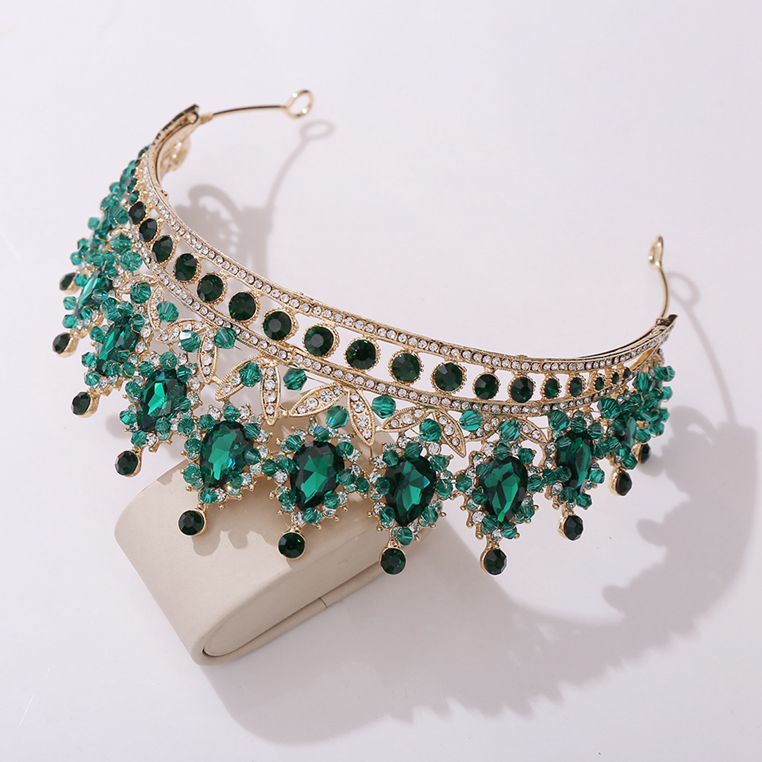 Gold Silver Crown Sparkling Shine Wedding Hair Accessories Rehinestones Pearls Bridal Crowns Bridal Hair Accessories for Women for African Black Women