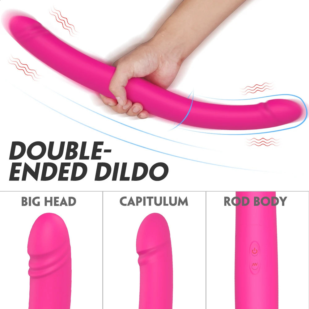 Powerful Vibrators Strapless Strap-on Dildo - Realistic Silicone Dildo For Anal Vagina Stimulation Double Dong Adult Sex Toys 240129