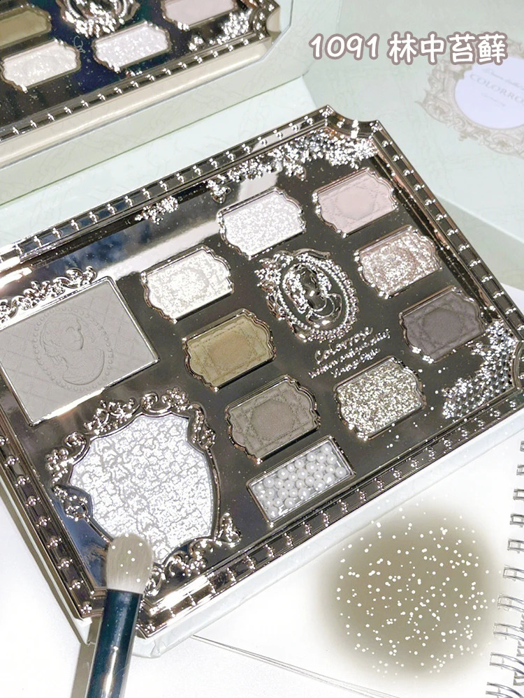 Colorrose Relief Eyeshadow Plate Multifunction Highlight Blush Makeup Palette Makeup Brown Milk Tea Niche Female 240119