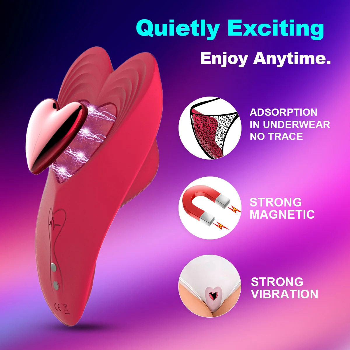 1pc Panty Magnetic Portable Vibrator Women's Small Big Vibration Magnetic Stimulator G-spot Vibrator Adult Sex Toys Lightweigh 240129