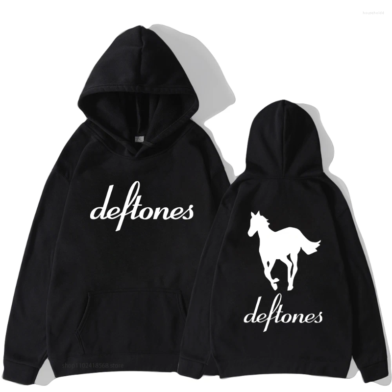 Men's Hoodies Deftones Hoodie Hip Hop Mens Around The Fur Tour Band Sweatshirt Goth Retro Grunge Pullovers For Male Streetwear Women Y2k
