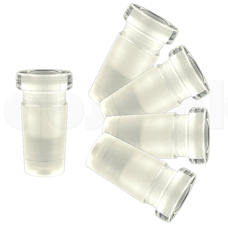 QBsomk Hookahs Converter Glass Down Stem Pipe Accessories Adapter 18mm Male to 14mm Female Reducer Connector Ash Catcher Slit Diffuser for Bongs Water