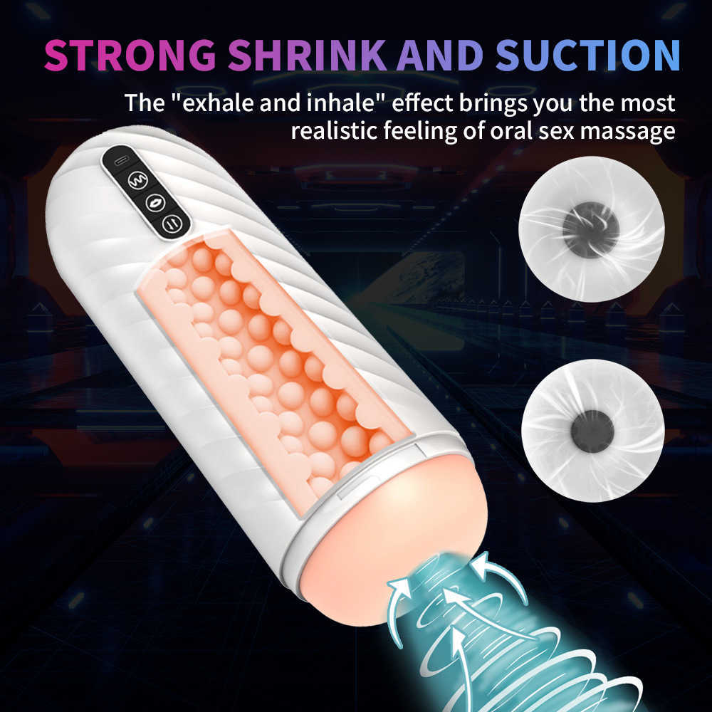 Masturbators Telescopic Airplane Cup Male Suction and Vibration Masturbation Inverted Inflatable Doll Advanced Training Adult Sex Toys
