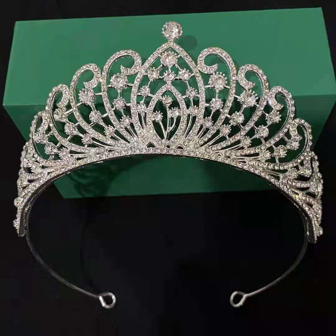 Gold Silver Crown Sparkling Shine Wedding Hair Accessories Rehinestones Pearls Bridal Crowns Bridal Hair Accessories for Women for African Black Women