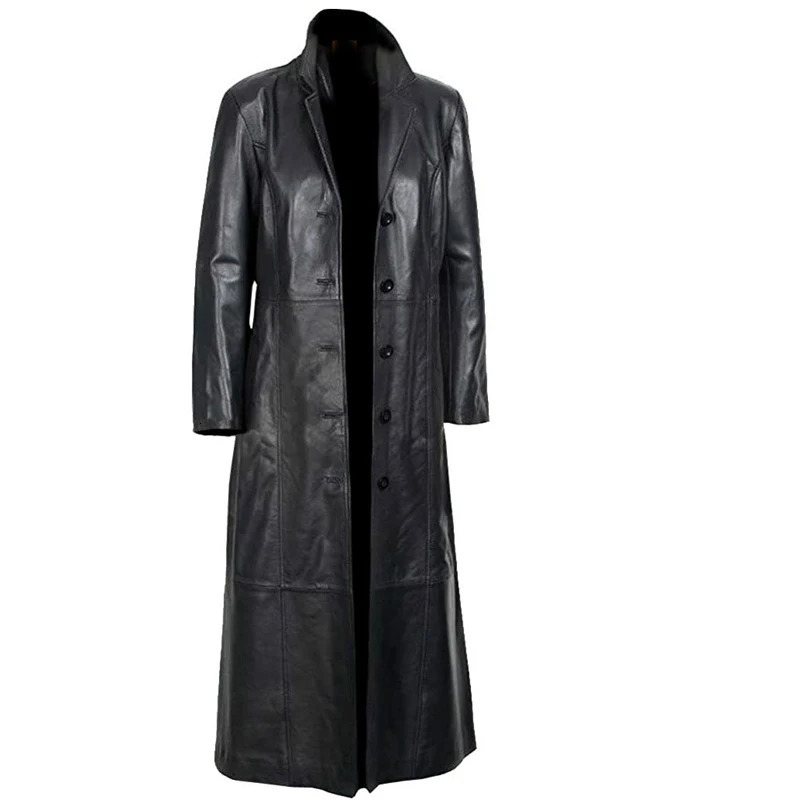 PU Leather Coat Men Jacket Spring Fall Winter Top Slim Korean Streetwear Gothic Moto Biker Punk Outwear Abrigos Mujer Invierno 240126