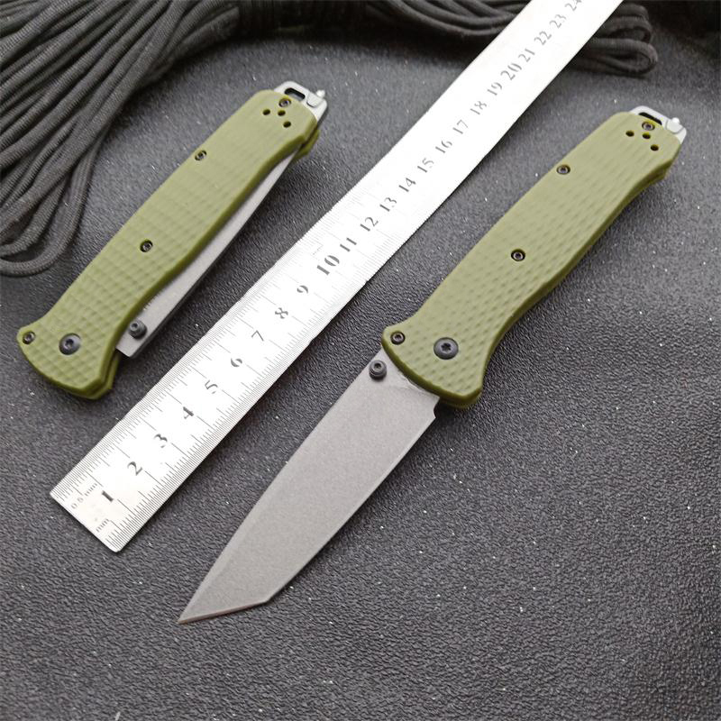 8Models 537 Bailout Folding Knife 3.38 Cpm-3V Gray Cerakote Tanto Plain Blade Grivory Fiber Handles 537Gy-1 535 Outdoor Camp Hunt Pocket Knives Tools