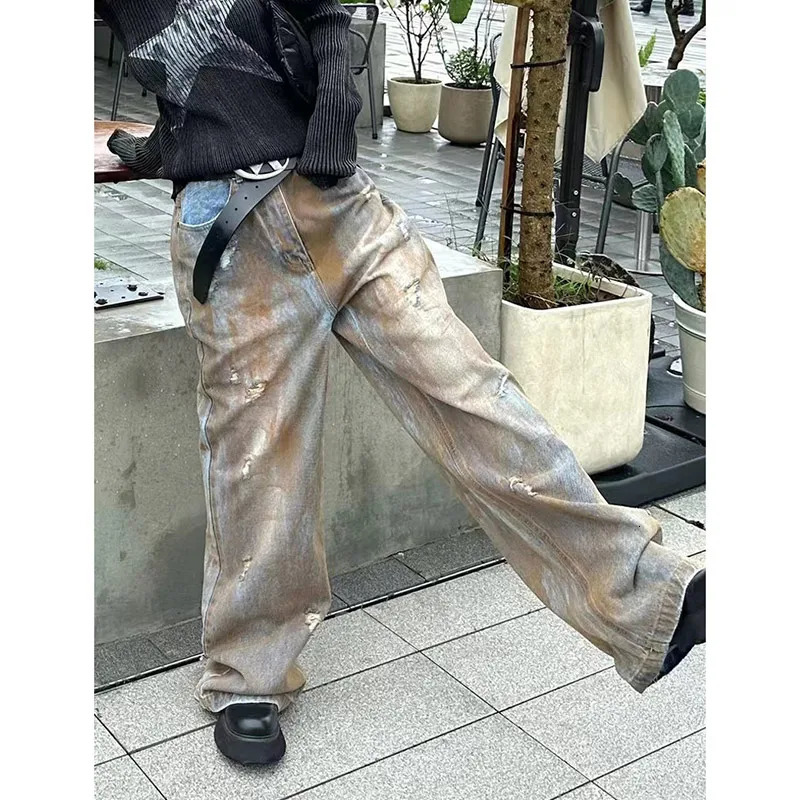 Y2K Wide Leg Baggy Female Pants Harajuku Vintage High Waist Loose Jeans 2024 Spring Women's Casual Street Style Denim Trouser 240129