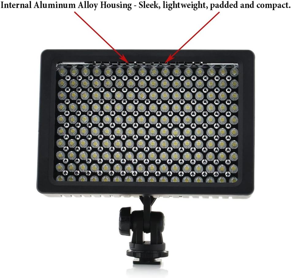 LD-160 Ultra High Power Dimmable 160 LED Bulb Video Light LED Fill Light 5600K 16 Level Dimming Photography Lamp for Canon Nikon Sony DSLR Camera