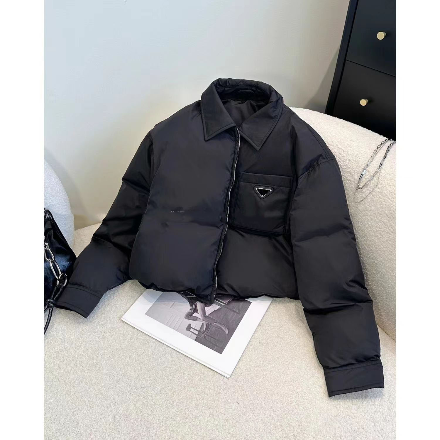 Furry Delight: Winter-Ready Fur Coat With Embroidery - A Sassy Slim Fit For Women S-Xl 7537