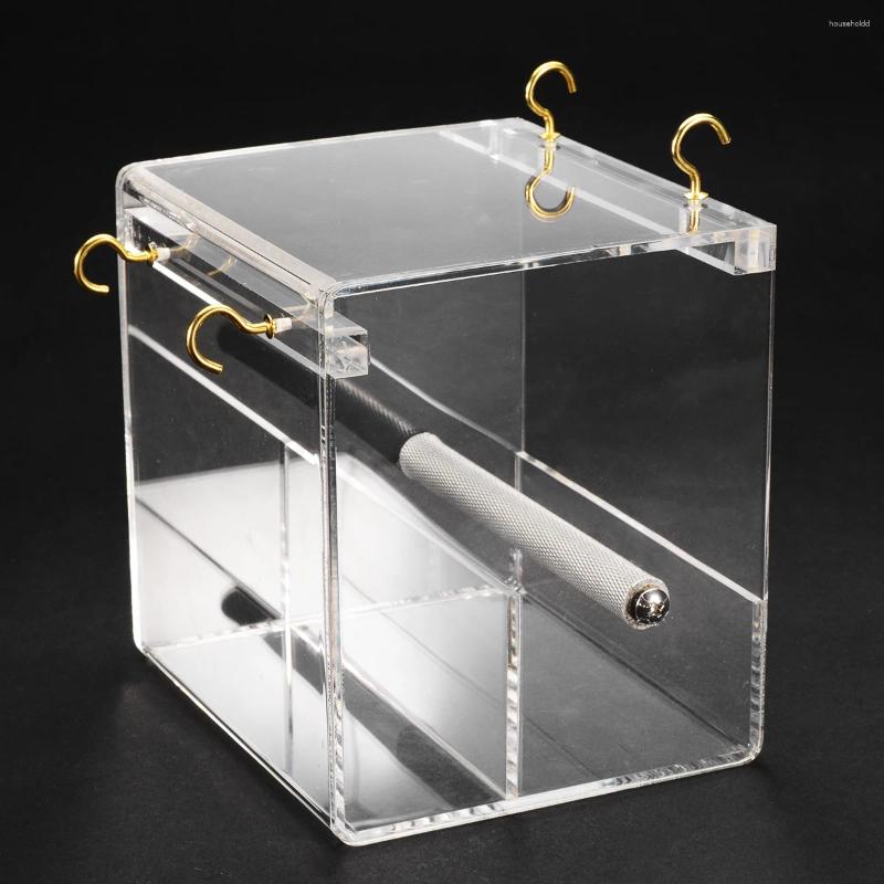 Other Bird Supplies High Quality Seed Feeder No Mess Parrot Toys atiel Finch Tidy Corral Acrylic Pet Feeding Box