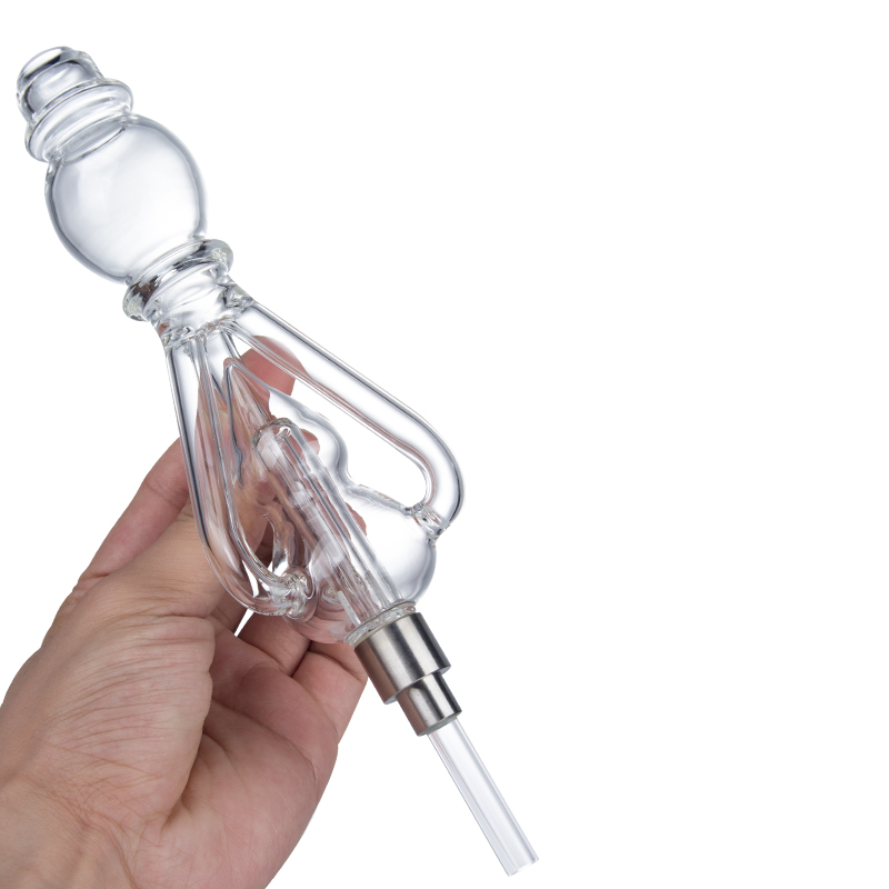Healthy Cigarette CSYC NC060 Nectar Collector Glass Water Bongs Smoking Pipes 510 Quartz Ceramic Titanium Nail Triple Recycle Perc Water Pipe