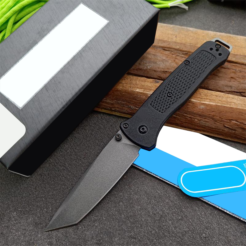 8Models 537 Bailout Folding Knife 3.38 Cpm-3V Gray Cerakote Tanto Plain Blade Grivory Fiber Handles 537Gy-1 535 Outdoor Camp Hunt Pocket Knives Tools