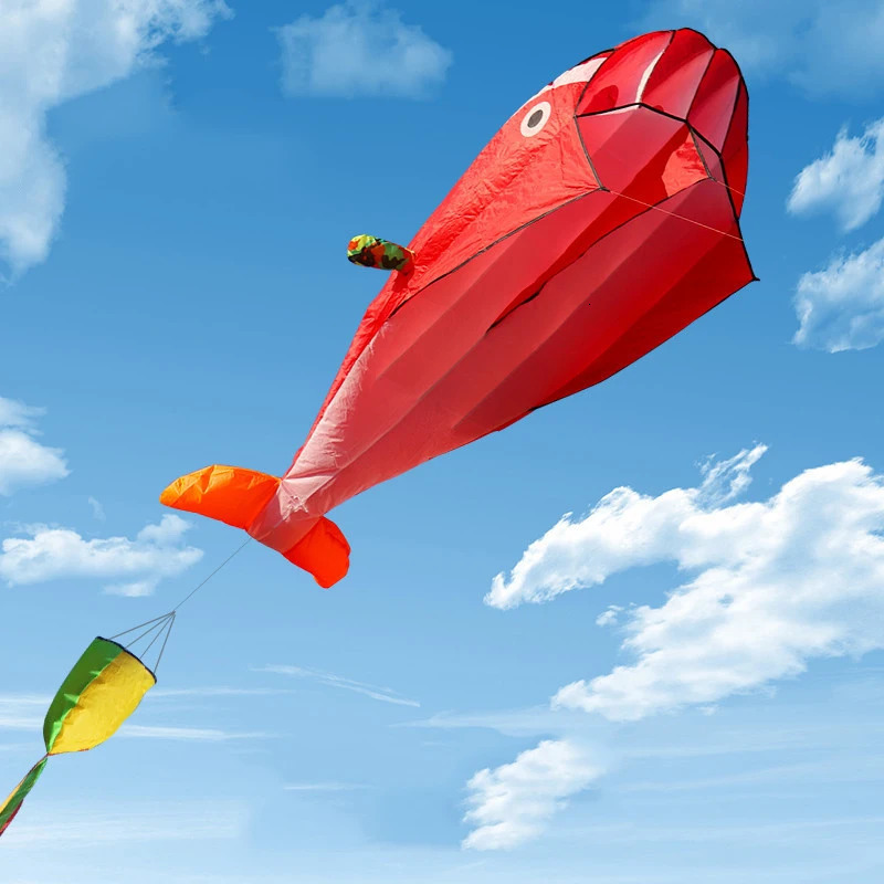 22 Meter 3D Giant Dolphin Whale Shape Flying Kite Parafoil Sports Software Paragliding Beach Outdoor Toys For Adult Kids 240127
