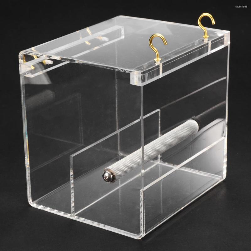 Other Bird Supplies High Quality Seed Feeder No Mess Parrot Toys atiel Finch Tidy Corral Acrylic Pet Feeding Box