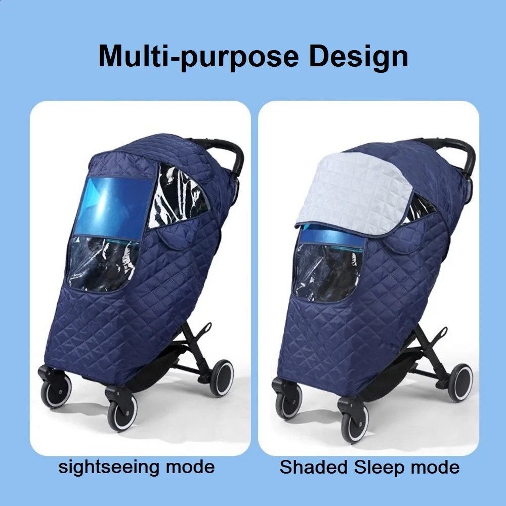 Universal Waterproof Winter Thicken RainCover Pushchairs Raincoat Full Cover Wind Dust Shield for Baby Stroller Accessories 240130