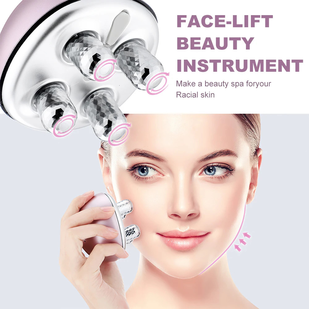 EMS Rechargeable Roller Face Lift Massager Micro Current Tighten Wrinkle Removal MultiFunctional Relaxation Treatments 240118