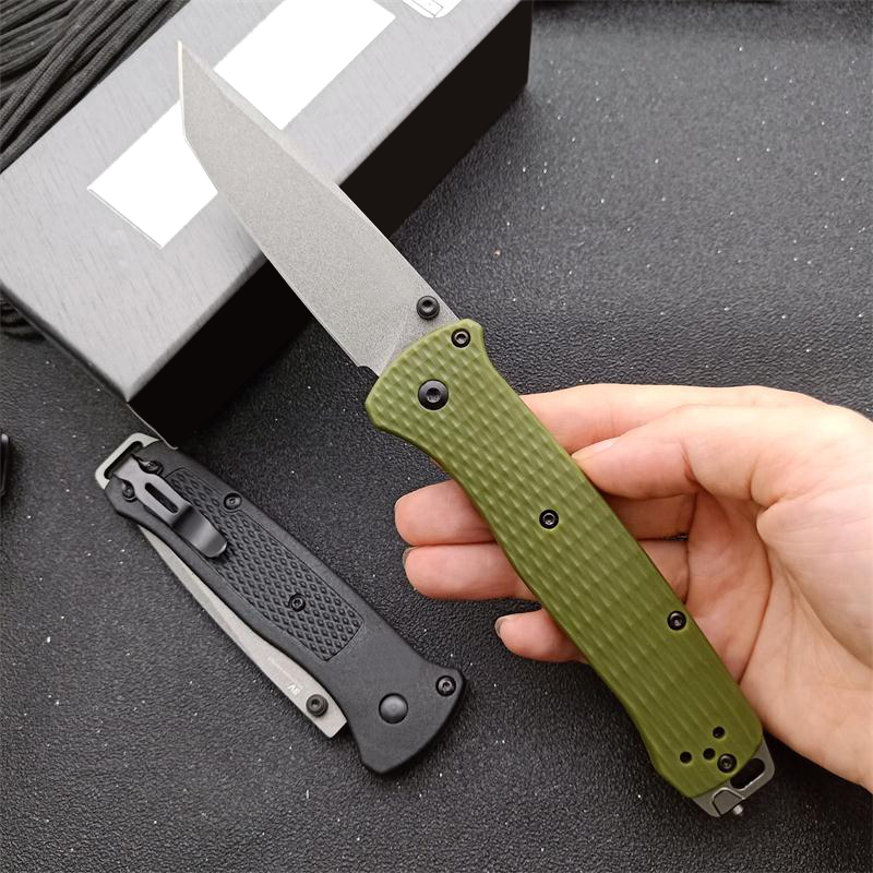 8Models 537 Bailout Folding Knife 3.38 Cpm-3V Gray Cerakote Tanto Plain Blade Grivory Fiber Handles 537Gy-1 535 Outdoor Camp Hunt Pocket Knives Tools