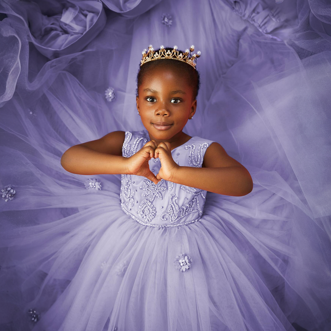 R&W Lanvender wer Girl Jewel Beaded Rehies Crystals Tiered Tulle wergirl Dresses Little Kids Birthday Party Gowns For Marriage F080