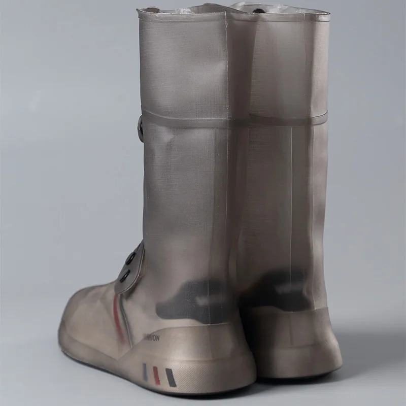 Tall visitor overshoes high tube galoshes waterproof shoes cover slip resistant rain boots protector long shoe covers 240130