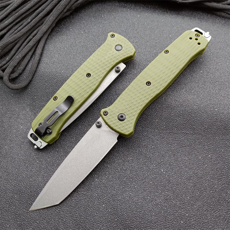 8Models 537 Bailout Folding Knife 3.38 Cpm-3V Gray Cerakote Tanto Plain Blade Grivory Fiber Handles 537Gy-1 535 Outdoor Camp Hunt Pocket Knives Tools