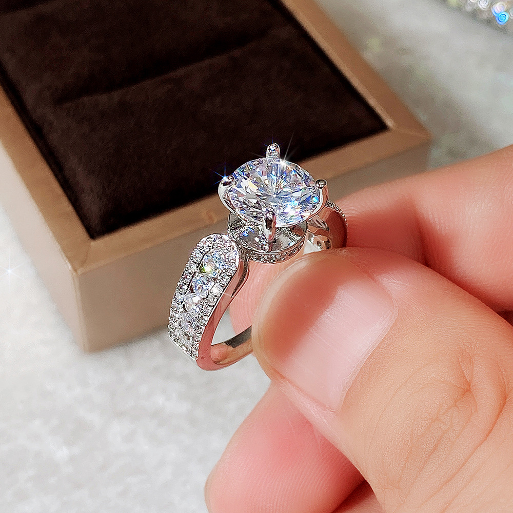 Sterg Sier Wedding Ring: 5A Cubic Zirconia Bridal Jewelry 2024