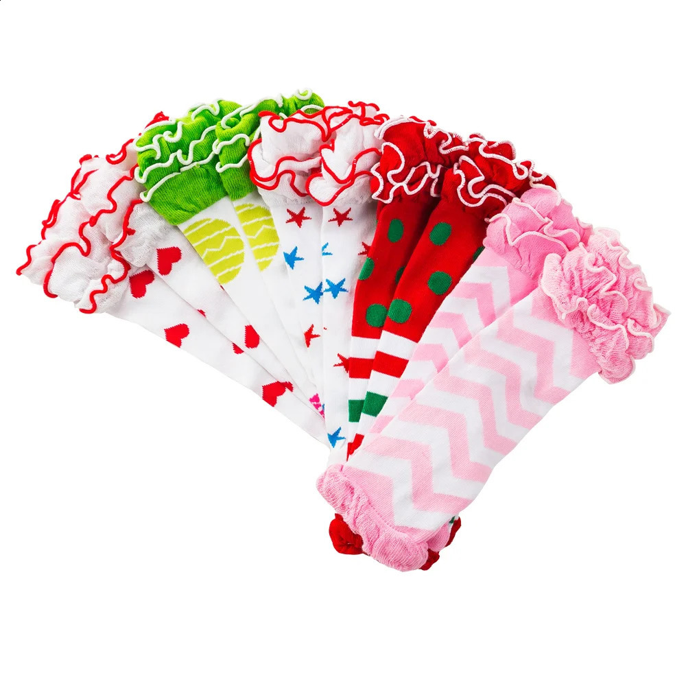 Baby Boys Girls Leg Warmers Christmas Toddler Leggings Cotton Knee Protector born Tights Infant Soft Dot Print Socks Clothes 240129