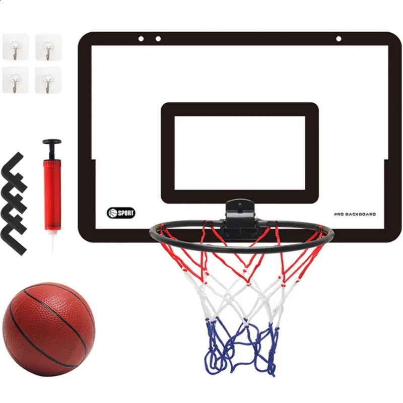 Indoor Children Safety Funny Game Kids Mini Home Exercise Basketball Hoop Set Wall Frame Stand Lifting Basket Hanging Backboard 240118