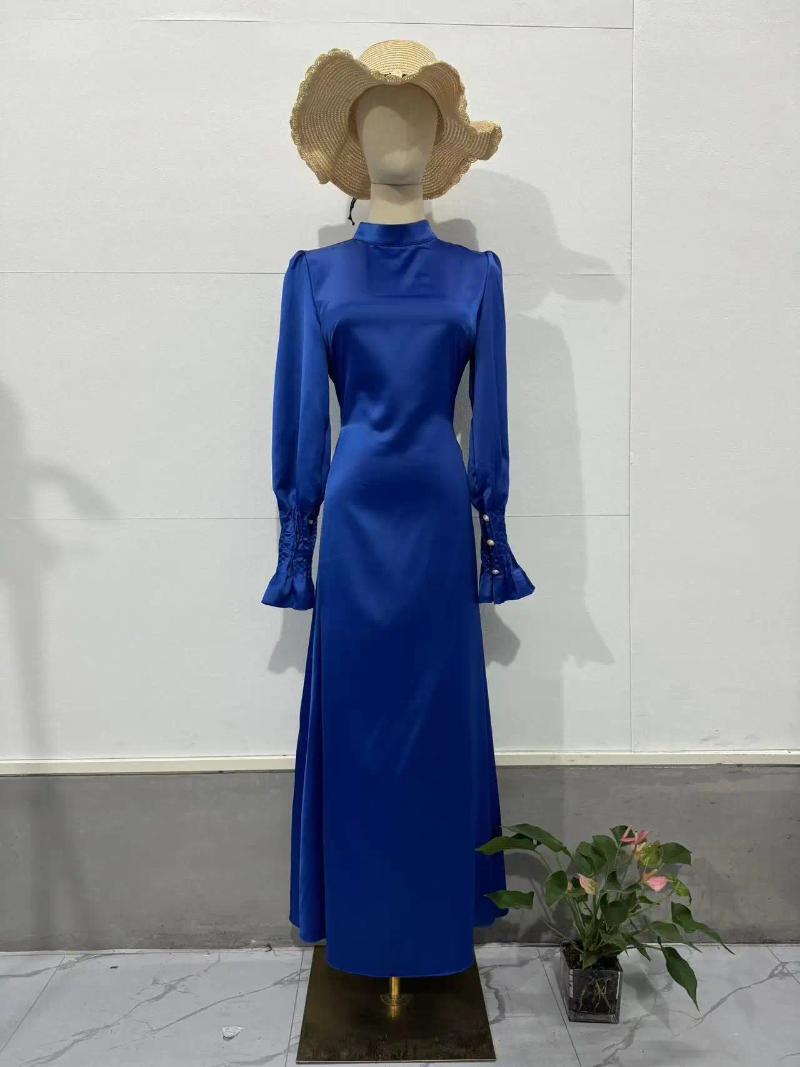 Ethnic Clothing Spring Eid Muslim Dress Women Abaya Slim Fit Petal Sleeve Satin Morocco Party Dresses Ramadan Islam Dubai Arab Long Robe B4