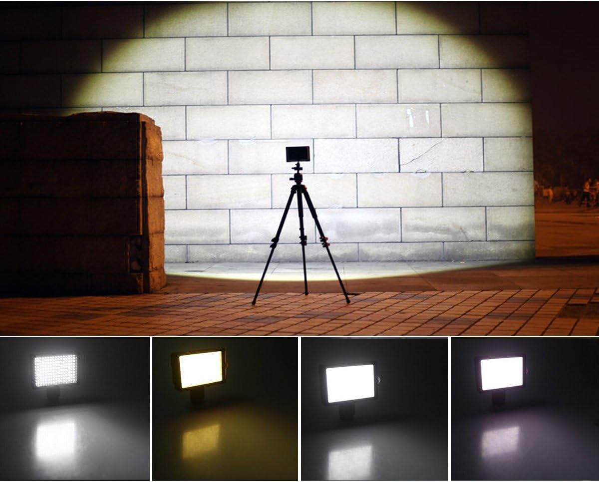 LD-160 Ultra High Power Dimmable 160 LED Bulb Video Light LED Fill Light 5600K 16 Level Dimming Photography Lamp for Canon Nikon Sony DSLR Camera